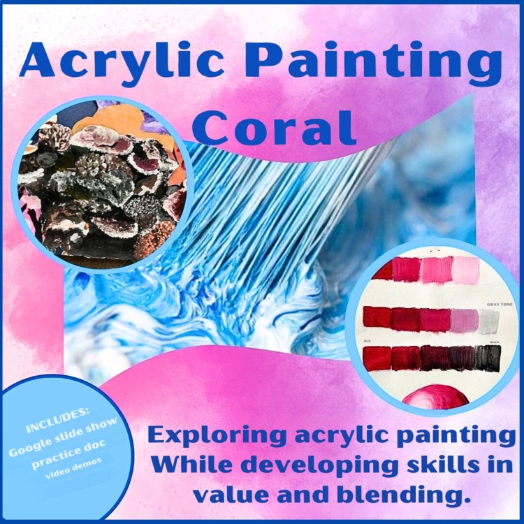 Acrylic Painting of Sea Coral / Painting with Value / Art Activity