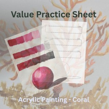 Acrylic Painting of Sea Coral / Painting with Value / Art Activity, image 3