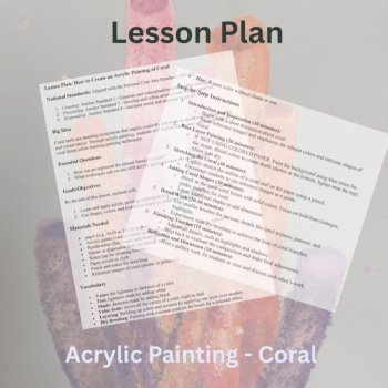 Acrylic Painting of Sea Coral / Painting with Value / Art Activity, image 4