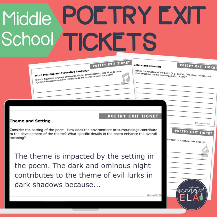 Poetry Exit Tickets