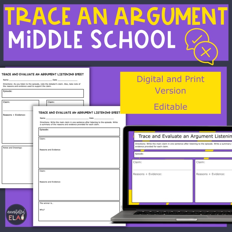 Trace an Argument Middle School