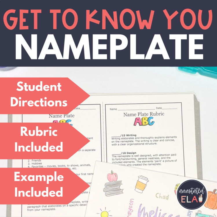 Get to Know You Back to School Nameplate