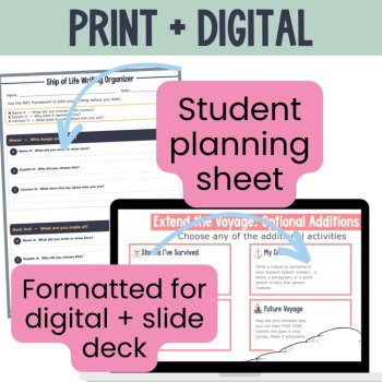 Ship of Life Identity Project | SEL Writing Activity | Grades 6-8, image 4