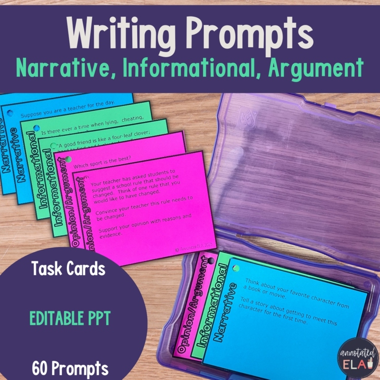 Writing Prompts Bundle | Narrative, Informational, Argument
