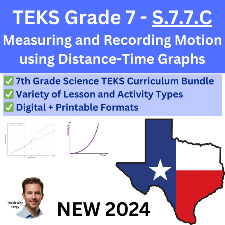 S.7.7.C Measuring and Recording Motion using D-T Graphs | TEKS Science 7th Grade