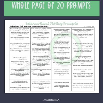 Informational Writing Prompts, image 4