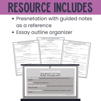 Argument Writing Lesson & Activity | Essay Writing for Grades 6-8, image 2