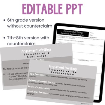 Argument Writing Lesson & Activity | Essay Writing for Grades 6-8, image 4