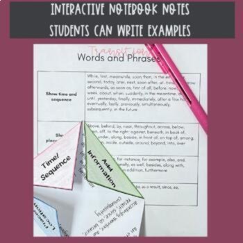 Narrative Writing Transition Words and Phrases, image 2