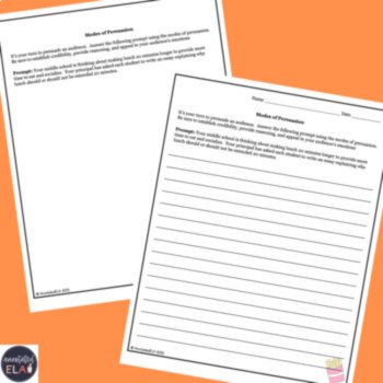Persuasive Writing Activity Middle School, image 2