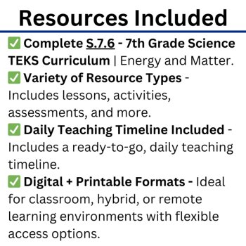 S.7.6 - Matter and Energy Curriculum Bundle | TEKS Science 7th Grade | STAAR, image 3