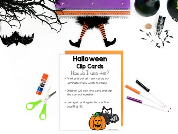 Halloween Counting & Subitizing Math Center Preschool Kindergarten TK Pre-K, image 2