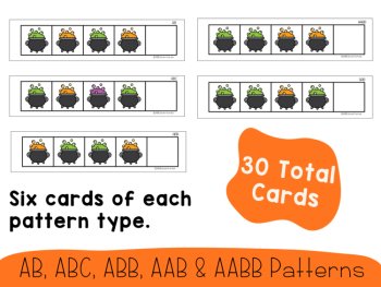 Halloween Shape Sorting Math Centers Kindergarten Task Cards, image 3