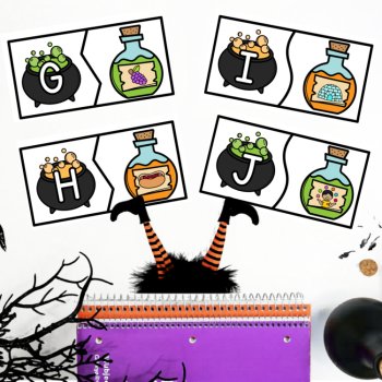 Halloween Counting to Ten Preschool Math Centers Kindergarten Task Cards, image 3