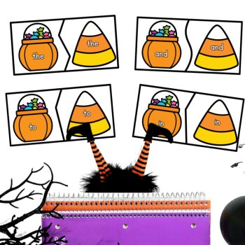 Halloween Sight Word Puzzles Activities  Preschool & Kindergarten Centers, image 2