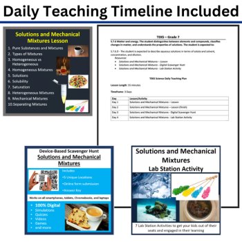 S.7.6.D Solutions and Mechanical Mixtures Bundle | TEKS Science 7th Grade STAAR, image 3