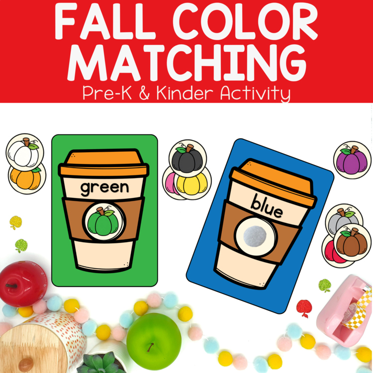 Fall Color Matching Task Cards Preschool Age 3 Centers Learning Colors Pumpkins