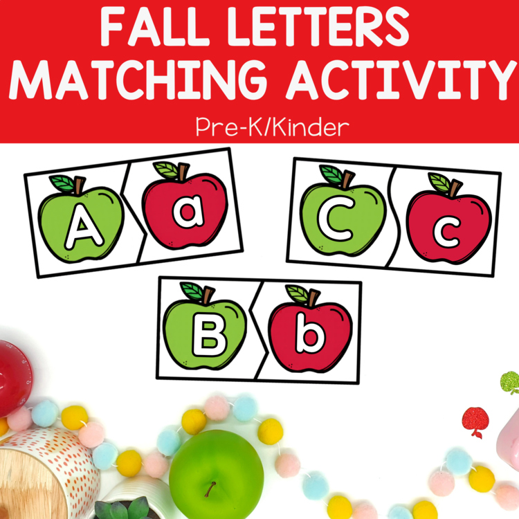 Fall Letter Recognition Puzzles Alphabet Match Preschool Kindergarten Center