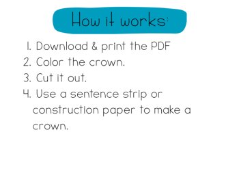 Preschool and Pre-K Graduation Crown Last Day of Preschool Hat Coloring Activity, image 3