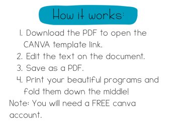 Editable Preschool Graduation Program & Invitation Class of 2026, Canva Template, image 3