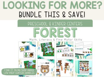 Forest Camping Playdough Mat Handwriting Practice Preschool Kindergarten Centers, image 2