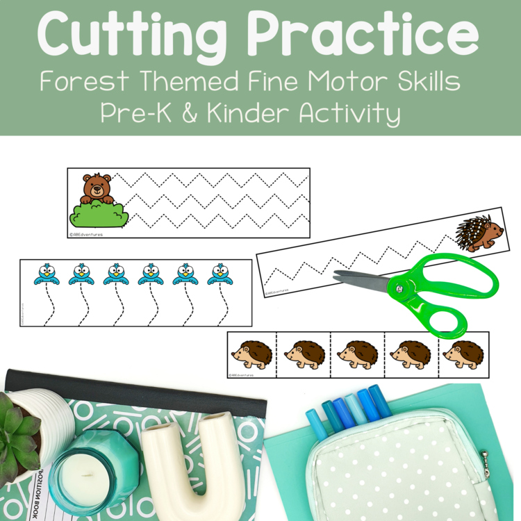 Forest Camping Scissor Skills Cutting Strips Preschool Kindergarten Centers