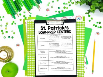 St. Patrick’s Day Preschool Centers Math & Literacy Activities Pre-K TK Kinder, image 2