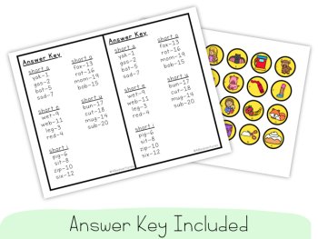 St. Patrick's Day CVC Word Sort Short Vowels Preschool Kindergarten Centers, image 3