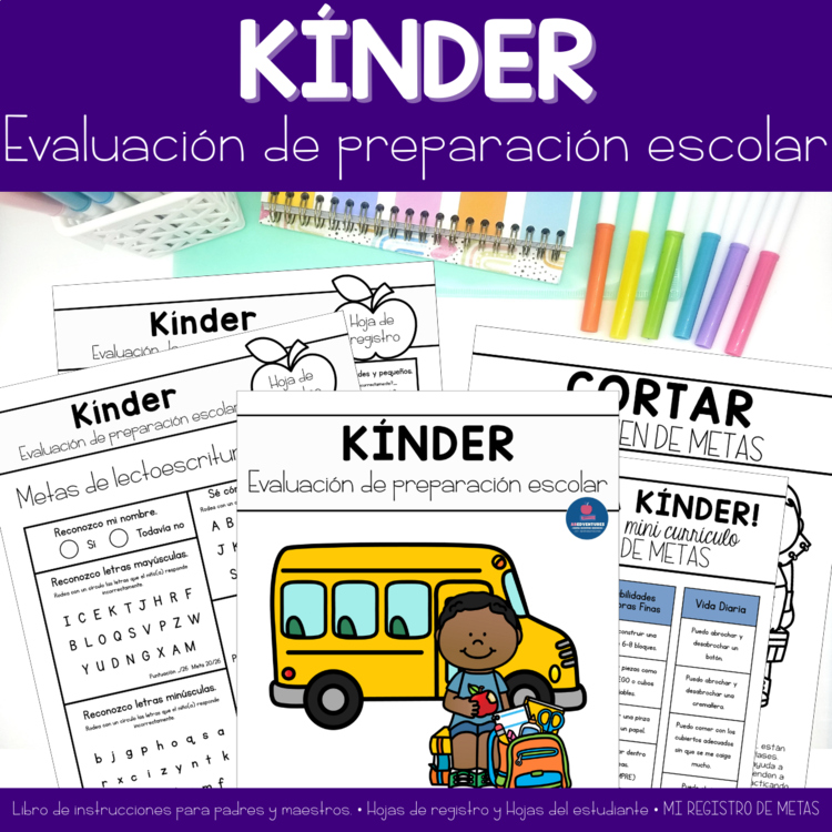 Spanish Kindergarten Readiness Assessment Screener Preschool Skills Checklist