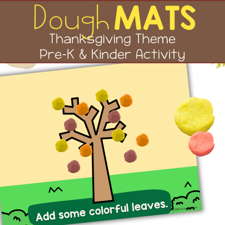 Thanksgiving Dough Mats Pretend Play Center Activity Fine Motor Practice