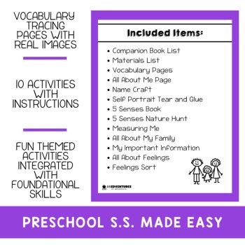Back to School Preschool Activities All About Me Unit Preschool Unit Ages 3-5, image 2