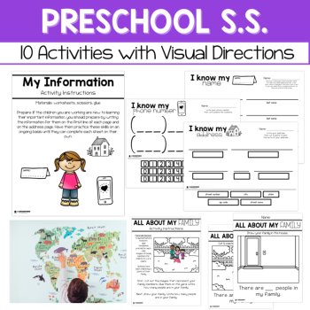 Back to School Preschool Activities All About Me Unit Preschool Unit Ages 3-5, image 4