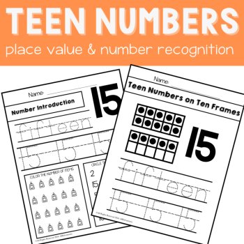 Base Ten Introducing Teen Numbers Place Value Kindergarten and Preschool Math, image 2