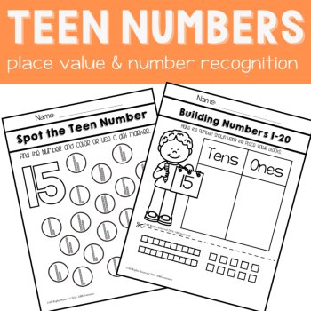 Base Ten Introducing Teen Numbers Place Value Kindergarten and Preschool Math, image 3