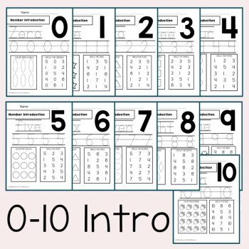 Numeracy Introducing Numbers Subitizing 1-10 Kindergarten and Preschool Math, image 2