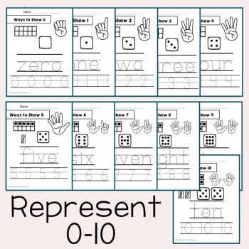 Numeracy Introducing Numbers Subitizing 1-10 Kindergarten and Preschool Math, image 3