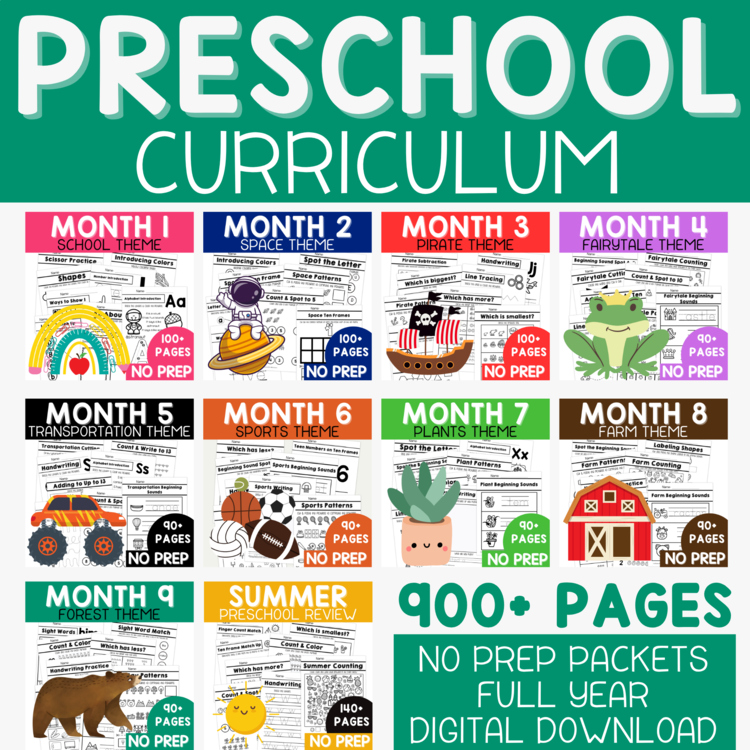 Preschool Curriculum and Lesson Plans Homeschool Pre-K Thematic Units TK Class