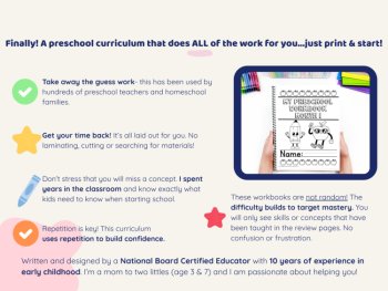 Preschool Curriculum and Lesson Plans Homeschool Pre-K Thematic Units TK Class, image 2