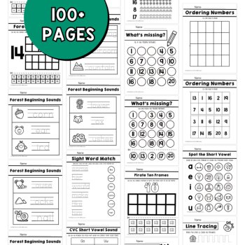 Preschool Forest Unit Pre K Curriculum No Prep Packet Forest Animals Themed Unit, image 3
