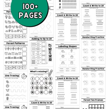 Preschool Forest Unit Pre K Curriculum No Prep Packet Forest Animals Themed Unit, image 4