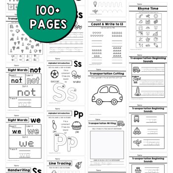 Preschool Transportation Unit Pre K Curriculum No Prep Packet Transportation, image 3