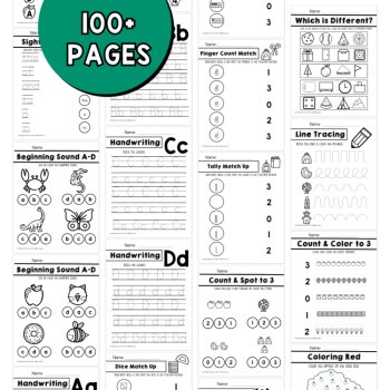 Preschool Back to School Pre K Curriculum No Prep Packet Back to School Month 1, image 3