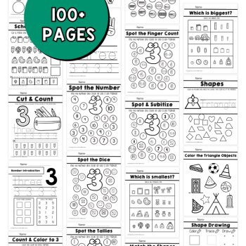 Preschool Back to School Pre K Curriculum No Prep Packet Back to School Month 1, image 4