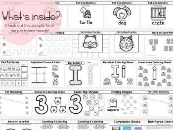 3 Year Olds Preschool Curriculum Homeschool Pre-K Lessons Worksheets Theme Units, image 2