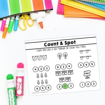 Preschool Age 3 Camping Worksheets, Nature and Camping Theme Unit Pre-K Three, image 4