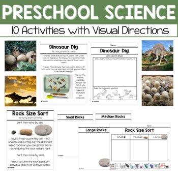 Preschool Dinosaurs Unit, Fossils Rocks Preschool Science Lessons-Pre-K Science, image 3