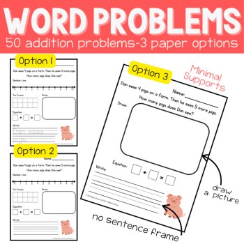 Simple Kindergarten Word Problems Single Digit Addition & Subtraction within 10, image 4