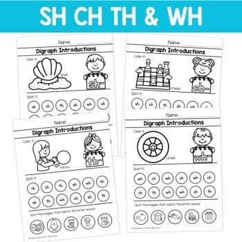 Beginning Digraph Worksheets, Digraphs Practice Phonics Practice Assessments, image 4