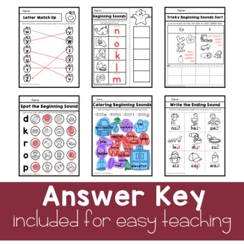 Beginning & Ending Sounds Phonics Practice Phonemic Awareness Assessments SOR, image 2