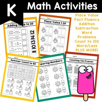Kindergarten No Prep Packet Summer Review Kindergarten End of Year Review, image 4